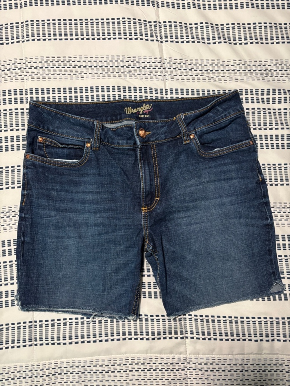 Wrangler Women’s Indigo Blue Denim Cutoff Shorts